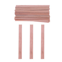 Load image into Gallery viewer, 50Pcs Candle Wood Wick for Candles Smokeless Wooden Wicks for Candle Making Crackling Wood Wick for DIY Candles Soy or Palm Wax Form for Candle Making Supplies Wood Wicks