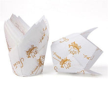 Load image into Gallery viewer, 50pcs Newspaper Style Cupcake Liner Baking Cup For Wedding Party Muffin Cupcake Paper Cup Oilproof Cake Wrapper Cupcake Baking Cups Muffin Baking Liners Holders Cupcake Wrapper Brown White Bright Nature Color