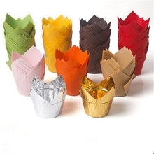 Load image into Gallery viewer, 50pcs Newspaper Style Cupcake Liner Baking Cup For Wedding Party Muffin Cupcake Paper Cup Oilproof Cake Wrapper Cupcake Baking Cups Muffin Baking Liners Holders Cupcake Wrapper Brown White Bright Nature Color