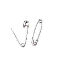 Load image into Gallery viewer, 50pcs/lot High Quality Stainless Steel Safety Pins Sewing Tools Accessory Needles Large Safety Pin Small Silver Metal Needles Large Safety Pin Small Brooch Accessories