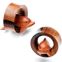 Load image into Gallery viewer, 1 inch Organic Sawo and Sono Wood Set of Leaping Dolphin Tunnel Set