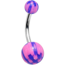Load image into Gallery viewer, Pink Purple Acrylic Sweet Candy Belly Ring