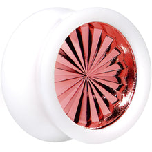 Load image into Gallery viewer, White Acrylic Red Flashy Tire Rim Saddle Plug 2G to 20mm