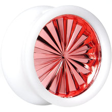 Load image into Gallery viewer, White Acrylic Red Flashy Tire Rim Saddle Plug 2G to 20mm