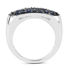 Load image into Gallery viewer, 0.99 Carat Genuine Blue Sapphire .925 Sterling Silver Ring