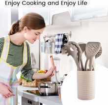 Load image into Gallery viewer, Silicone Cooking Utensils Set 8 Piece with Holder