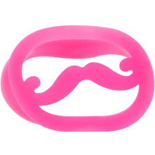 Load image into Gallery viewer, 18mm Pink Silicone Dapper Mustache Tunnel Plug