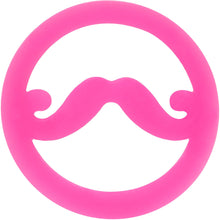 Load image into Gallery viewer, 7/8 Pink Silicone Dapper Mustache Tunnel Plug
