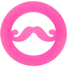 Load image into Gallery viewer, 1/2 Pink Silicone Dapper Mustache Tunnel Plug