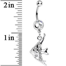 Load image into Gallery viewer, Clear Gem Coral Reef Tropical Fish Dangle Belly Ring