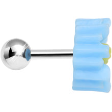 Load image into Gallery viewer, 16G Aqua Desert Cactus Flower Cartilage Tragus Earring