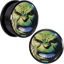 Load image into Gallery viewer, 1 inch Licensed The Incredible Hulk Acrylic Screw Fit Plugs Set