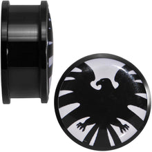 Load image into Gallery viewer, 1 inch Licensed Hawkeye Logo Acrylic Screw Fit Plugs Set