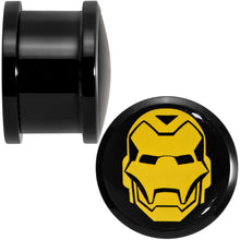 Load image into Gallery viewer, 5/8 Licensed Iron Man Acrylic Screw Fit Plugs Set