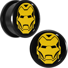 Load image into Gallery viewer, 7/8 Licensed Iron Man Acrylic Screw Fit Plugs Set