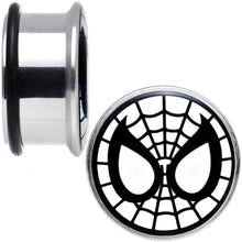 Load image into Gallery viewer, 3/4 Licensed Spider-Man Single Flare Steel Tunnel Plugs Set