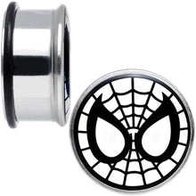 Load image into Gallery viewer, 7/8 Licensed Spider-Man Single Flare Steel Tunnel Plugs Set