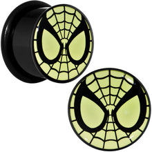 Load image into Gallery viewer, 9/16 Licensed Spider-Man Glow in the Dark Screw Fit Plugs Set