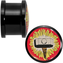 Load image into Gallery viewer, 5/8 Licensed Thor Hammer Logo Acrylic Screw Fit Plugs Set