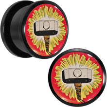 Load image into Gallery viewer, 5/8 Licensed Thor Hammer Logo Acrylic Screw Fit Plugs Set