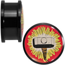 Load image into Gallery viewer, 7/8 Licensed Thor Hammer Logo Acrylic Screw Fit Plugs Set