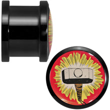 Load image into Gallery viewer, 9/16 Licensed Thor Hammer Logo Acrylic Screw Fit Plugs Set