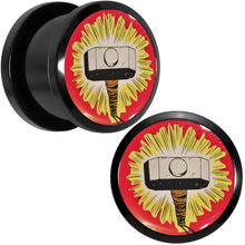 Load image into Gallery viewer, 9/16 Licensed Thor Hammer Logo Acrylic Screw Fit Plugs Set