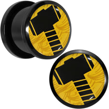 Load image into Gallery viewer, 9/16 Licensed Hammer of Thor Acrylic Screw Fit Plugs Set