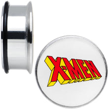 Load image into Gallery viewer, 1 inch Licensed X-Men Single Flare Steel Tunnel Plugs Set