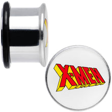 Load image into Gallery viewer, 9/16 Licensed X-Men Single Flare Steel Tunnel Plugs Set