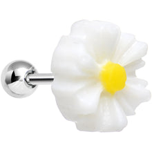 Load image into Gallery viewer, White Daisy Flower Cartilage Tragus Earring