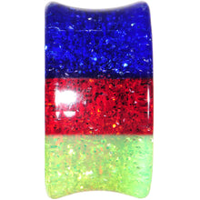 Load image into Gallery viewer, 5/8 Green Red Blue Acrylic Vibrant Glitter Saddle Plug