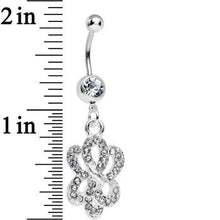 Load image into Gallery viewer, Clear Gem Sparkling Sailor Knot Dangle Belly Ring