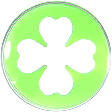 Load image into Gallery viewer, 20mm Clear Green Acrylic Lucky Clover Saddle Plug