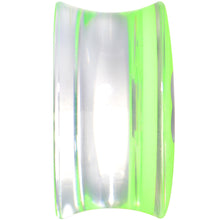 Load image into Gallery viewer, 20mm Clear Green Acrylic Lucky Clover Saddle Plug