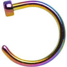 Load image into Gallery viewer, 20G 1/4 Rainbow Anodized Titanium Nose Hoop