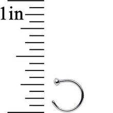 Load image into Gallery viewer, 20G 1/4 Clear Gem Stainless Steel Nose Hoop