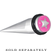 Load image into Gallery viewer, 1/2 Clear Pink Acrylic Wish on a Star Taper