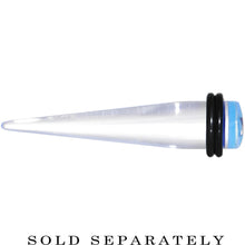 Load image into Gallery viewer, Clear Light Blue Acrylic Set Sail Nautical Anchor Taper 0G to 20mm