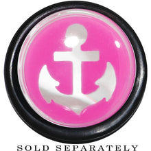 Load image into Gallery viewer, 9/16 Clear Pink Acrylic Set Sail Nautical Anchor Taper