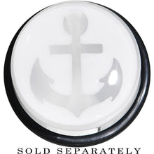 Load image into Gallery viewer, 18mm Clear White Acrylic Set Sail Nautical Anchor Taper