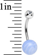 Load image into Gallery viewer, Clear Gem Perfect Cloudy Sky Light Blue Stone Belly Ring