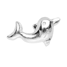 Load image into Gallery viewer, 22G 925 Sterling Silver Dancing Dolphin Nose Bone