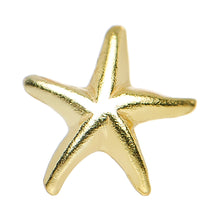 Load image into Gallery viewer, 22G 925 Sterling Silver Gold Plated Ocean Starfish Nose Bone