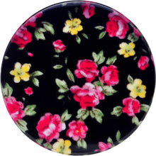 Load image into Gallery viewer, 50mm Acrylic Black Multicolored Old Fashioned Flowers Saddle Plug