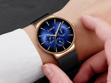 Load image into Gallery viewer, Men's Elegant Watch With Stainless Steel Straps And Chronometers For Day And Date Display Unique Design Perfect Gift For Man And Women