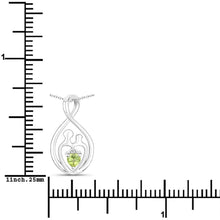 Load image into Gallery viewer, 0.15 Carat Genuine Peridot .925 Sterling Silver Pendant