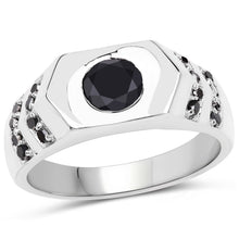 Load image into Gallery viewer, 1.53 Carat Genuine Black Diamond .925 Sterling Silver Ring