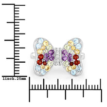 Load image into Gallery viewer, 1.18 Carat Genuine Multi Stones .925 Sterling Silver Ring