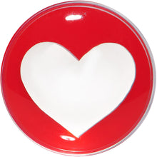Load image into Gallery viewer, 5/8 Clear Red Acrylic Adoring Heart Saddle Plug